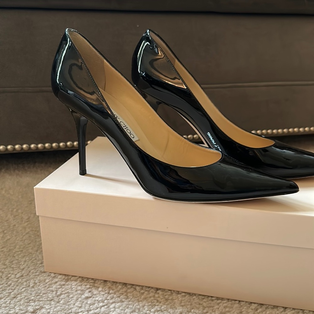 Jimmy Choo Agnes 85mm patent leather pump